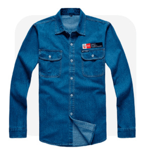 CAMISA JEAN CON CINTA REFLECTIVA 14 Oz