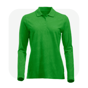 POLO EN ALGODÓN PIQUE, C/CAMISERO, MANGA LARGA, MUJER