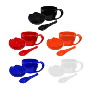 JARRO MUG DE PLÁSTICO CON CUCHARA / HY-013