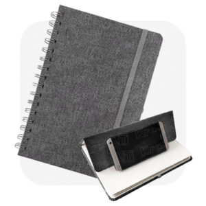 LIBRETA CON SOPORTE PARA CELULAR / RPET A5