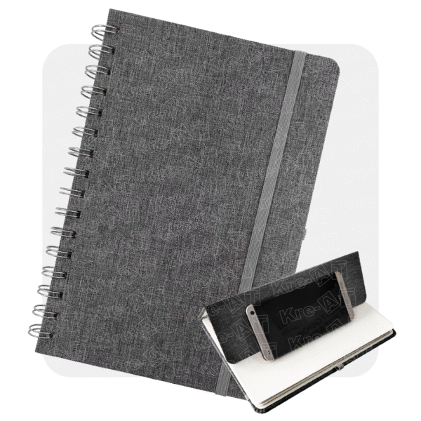 LIBRETA CON SOPORTE PARA CELULAR / RPET A5