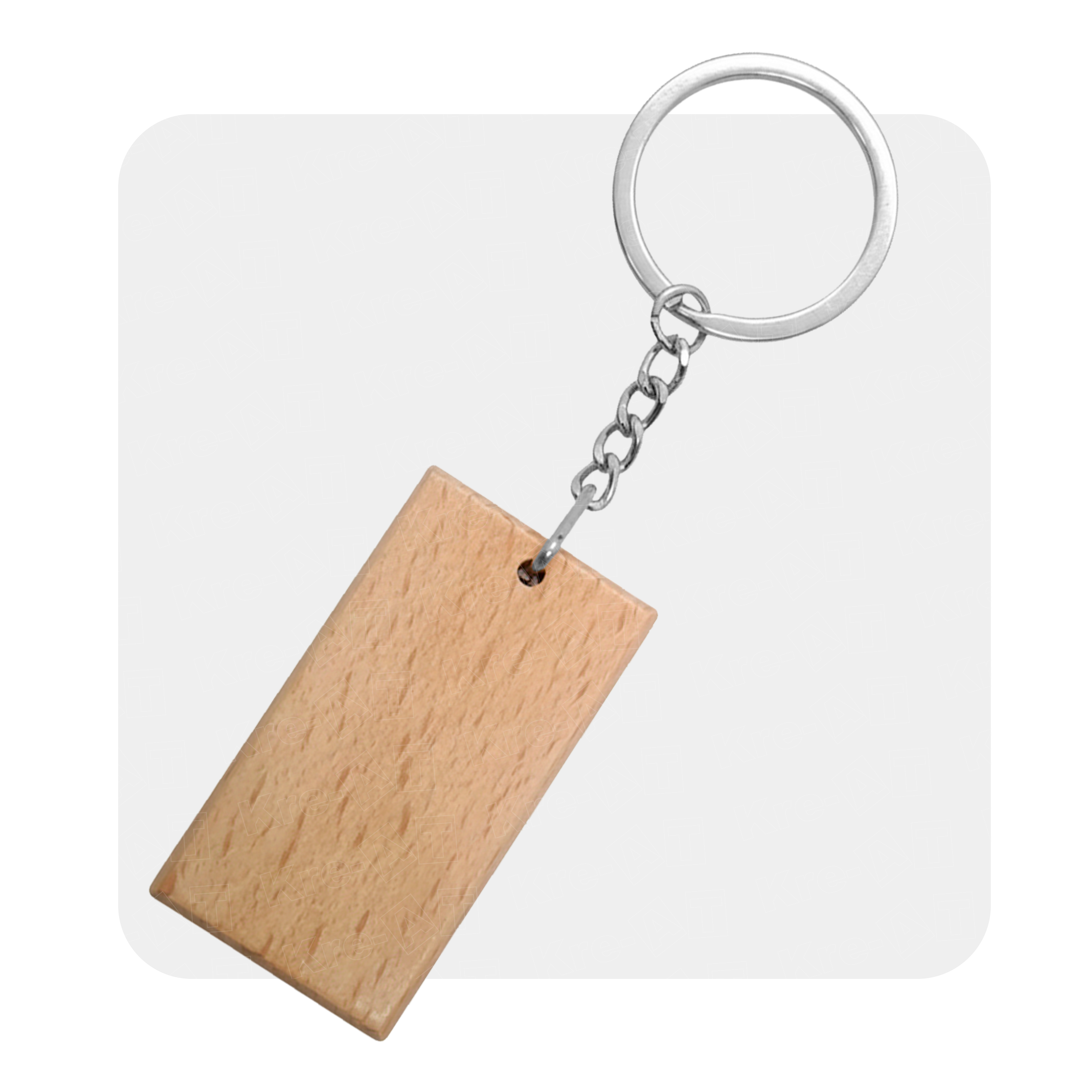 LLAVERO RECTANGULAR MADERA