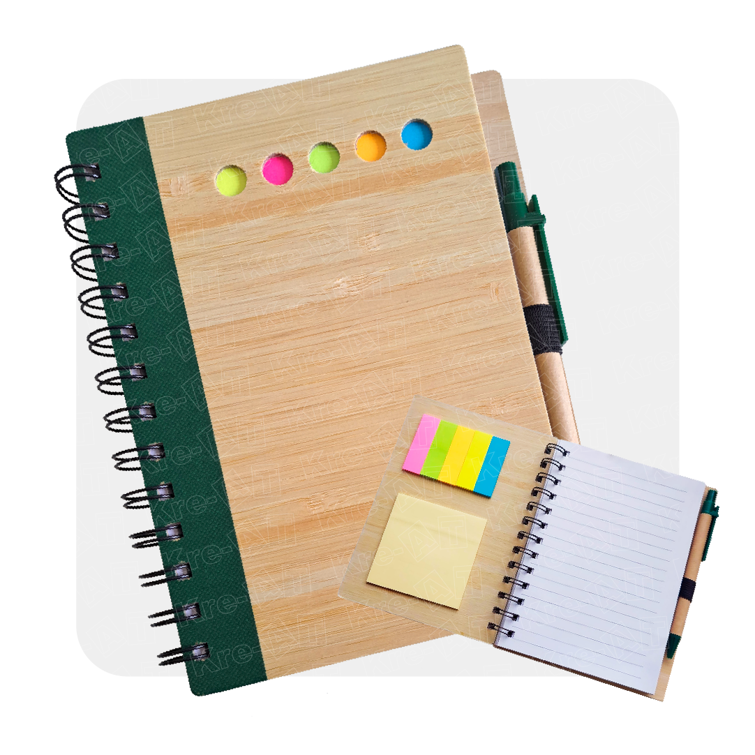 LIBRETA BAMBÚ CON LAPICERO Y POST IT / BFB903B
