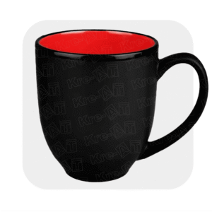 TAZA EN CERÁMICA ESMALTADA BICOLOR