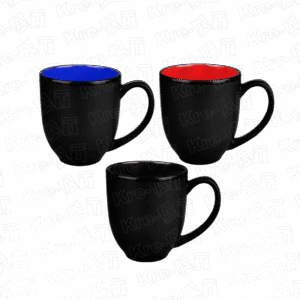 TAZA EN CERÁMICA ESMALTADA BICOLOR