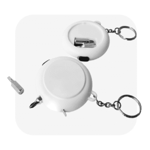 LLAVERO WINCHA CON LINTERNA Y DESARMADOR / UT2369