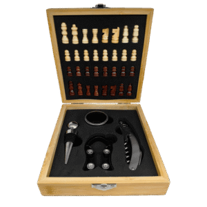 SET DE VINO CON JUEGO DE AJEDREZ DE 5 / FB-2107-NT
