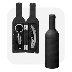 SET DE VINO DE 3 PIEZAS EN FORMA DE BOTELLA | FB-2105