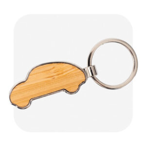 LLAVERO DE BAMBU FORMA DE AUTO / LLB725